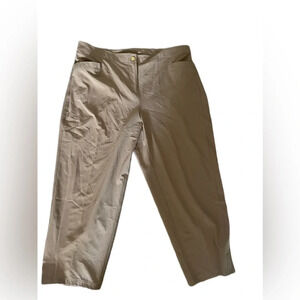 Chico's Women’s Zenergy  Cropped brown tan Capri Stretch Pants Size 2